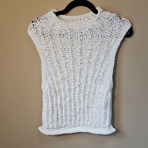 Anthropologie Brand Moth Ivory Wide Knit Top